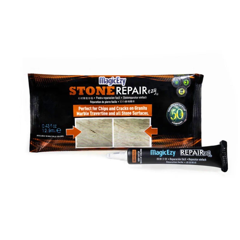 MagicEzy Stone Repair Ezy: (Clear) Repair Chipped and Cracked Countertops | Glossy, Transparent Finish | Marble, Quartz, Corian, Granite, Travertine - Image 5