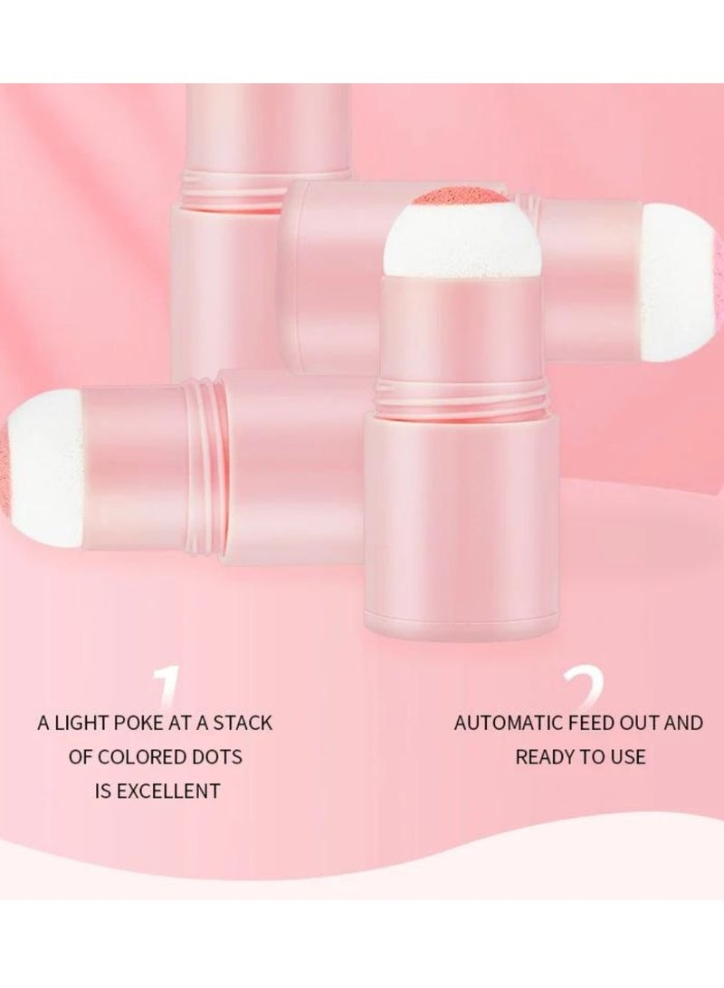 OCHEAL Powder Blusher Stick Sponge Head Face Rouge Contouring Pen Waterproof Natural Look Blush Stick Soft Face Brightening Contour Shadow Blush Powder Cushion Blush Stick 01 - Image 5
