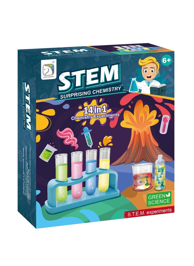 STEM - 14 in 1 Chemical Experiment - STEM Surprising Chemistry - Interactive Science Kit for Ages 8+ - Image 1