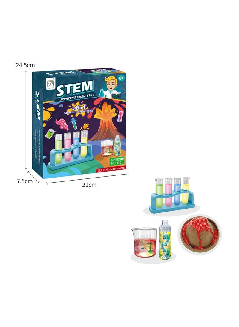 STEM - 14 in 1 Chemical Experiment - STEM Surprising Chemistry - Interactive Science Kit for Ages 8+ - Image 1