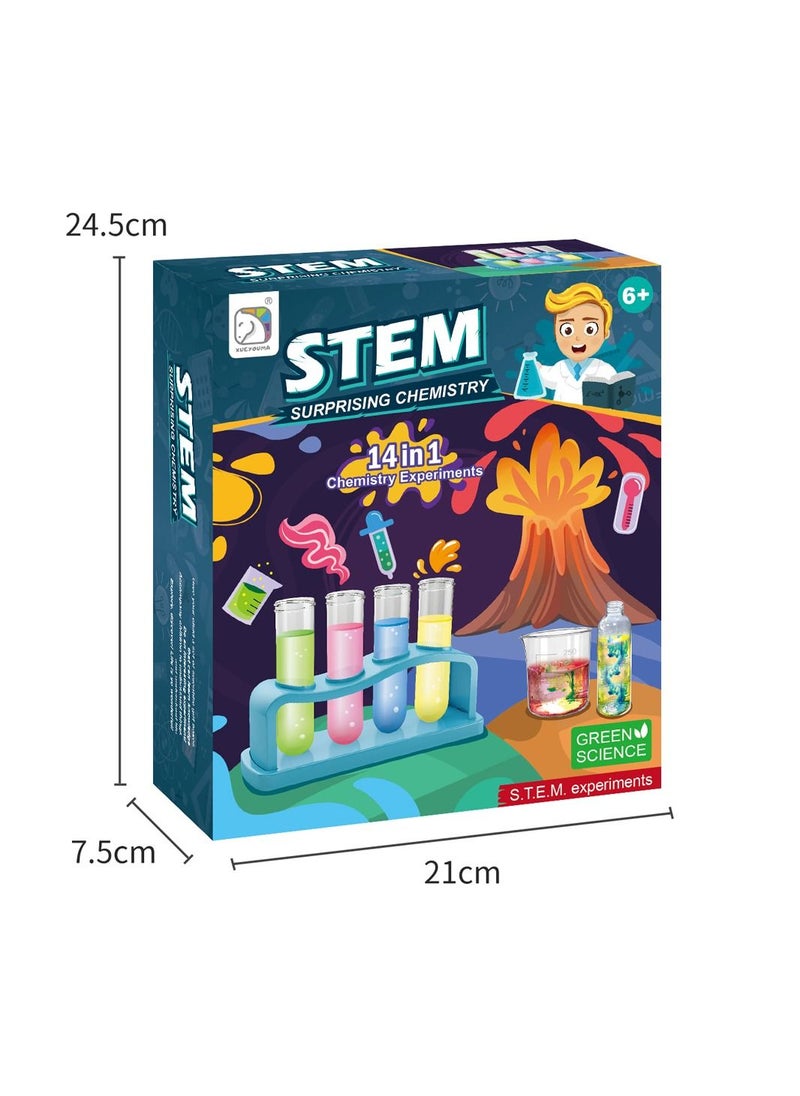 STEM - 14 in 1 Chemical Experiment - STEM Surprising Chemistry - Interactive Science Kit for Ages 8+ - Image 1