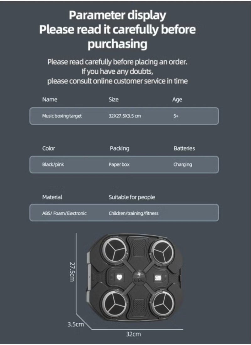 JAJEEK "Music Boxing Machine for Adults & Kids – Wall Mount Smart Agility Training, Electronic Punching Target with Sound, Workout Boxing Pads, Fun Target Punch Equipment" - Image 5