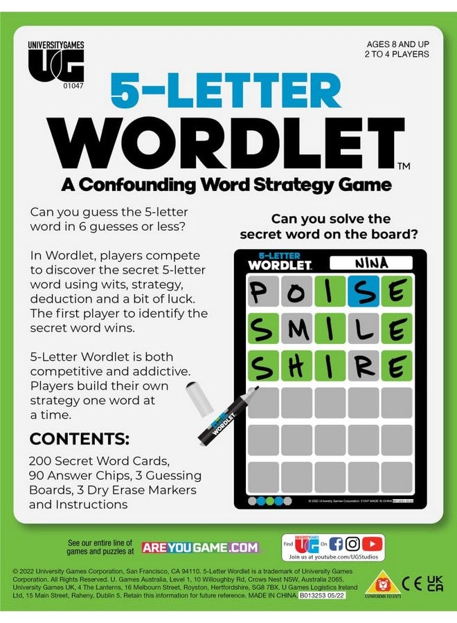 University Games | 5 Letter Wordlet Game For 2 To 4 Players Ages 8 And Up - Image 2