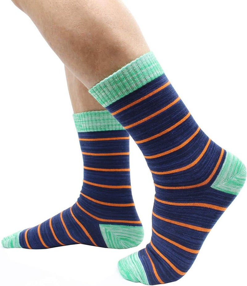 TOEJYJ Mens Fun Dress Socks, Pattern Funny Casual Socks Pack, Colorful Striped Cotton Novelty Socks Size 10-13 - Image 4