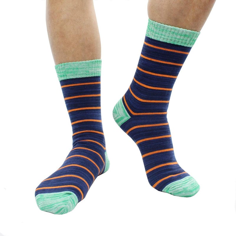 TOEJYJ Mens Fun Dress Socks, Pattern Funny Casual Socks Pack, Colorful Striped Cotton Novelty Socks Size 10-13 - Image 3