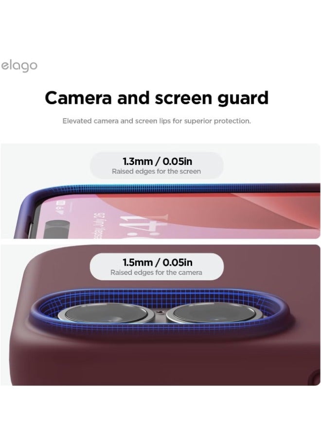 ACLIX Liquid Silicone for iPhone 16 Plus case cover Full Body Protection, Shockproof, Slim, Anti-Scratch Soft Microfiber Lining - Burgundy - Image 2