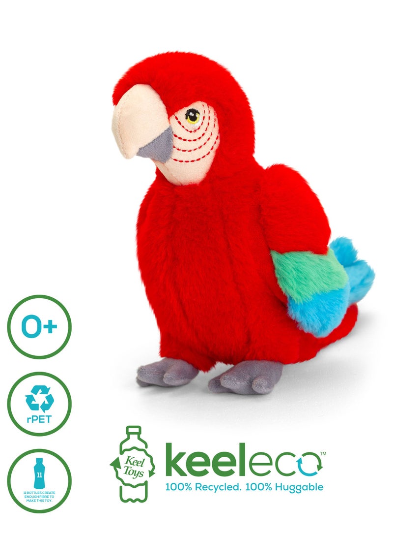 Keel Toys Keeleco Parrot 20cm | Soft Toy | Plush Toy | Gift for Kids and Adults - Image 2