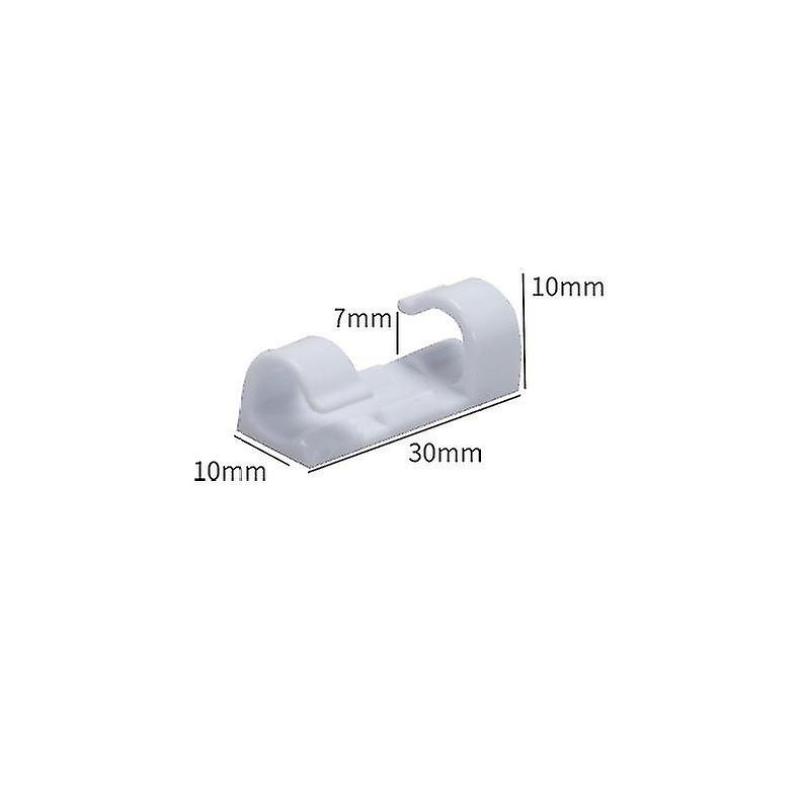 Self-Adhesive Wire Clamp 20 Pack Max 1 Cm Cable Fit - Strong 3M Adhesive Install Desktop Organizer for Power Cord Management - Image 2