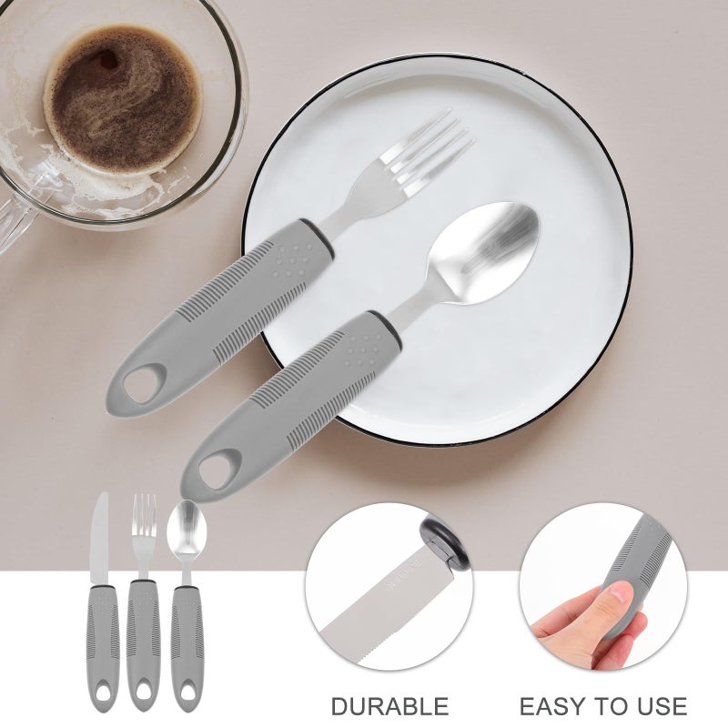 Lightweight Adaptive Utensils For Arthritis Seniors With Non Slip TPR Handles - Image 4