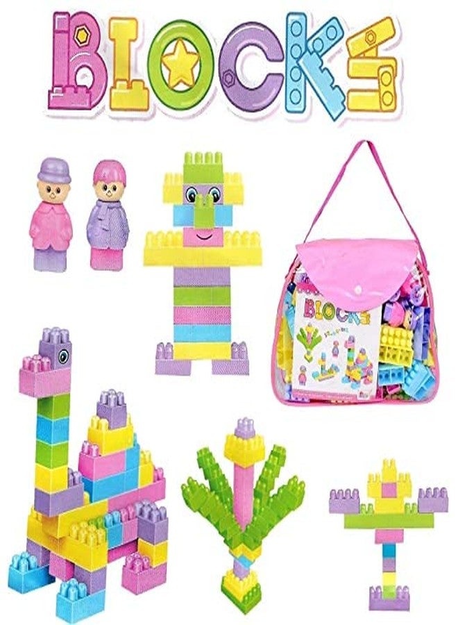 FLYmart Creative Smart Kids: Unbreakable Building Blocks Toy Set (58 Pcs) with Bag - Elevate Skill IQ, Foster Cognitive Skills, and Ignite Imagination - Image 1