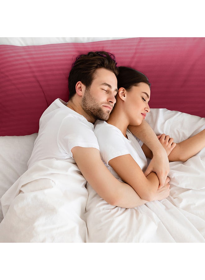 Hotel Linen Klub Hotel Linen Klub Long Body 1Pc Stripe Pillowcase - 100% Microfiber  with envelope closure, Soft and Durable Quality, Size : 45 x 125cm , Maroon  - Image 5