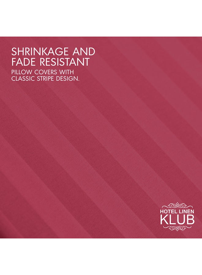 Hotel Linen Klub Hotel Linen Klub Long Body 1Pc Stripe Pillowcase - 100% Microfiber  with envelope closure, Soft and Durable Quality, Size : 45 x 125cm , Maroon  - Image 3