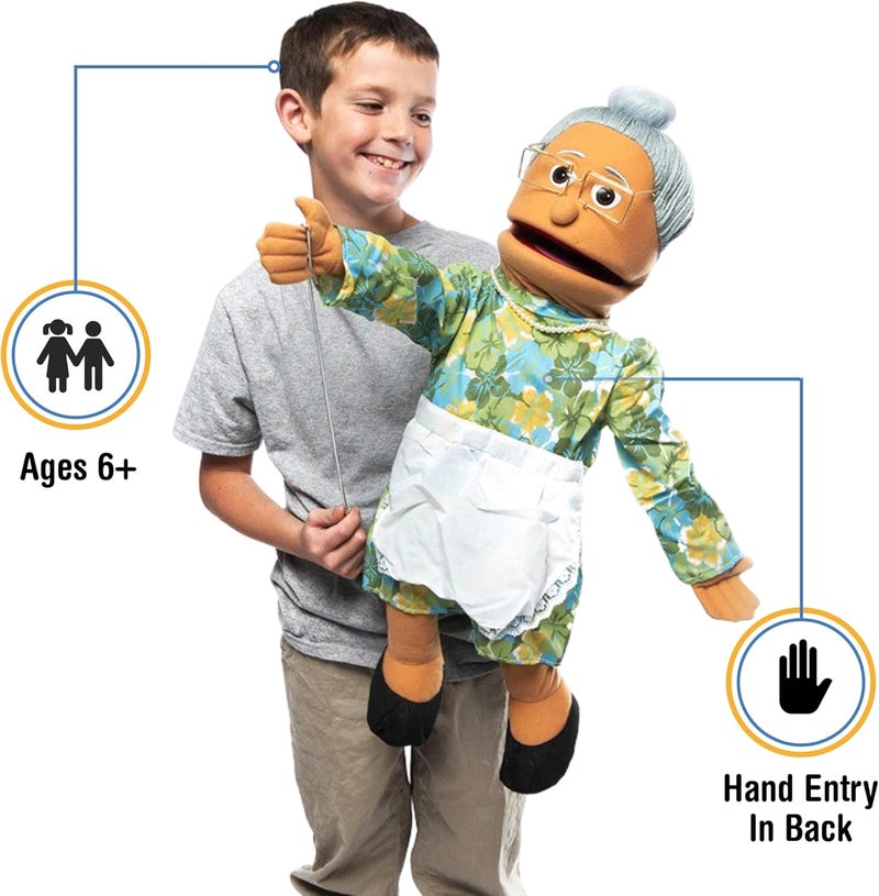 Silly Puppets 25" Granny Ventriloquist Puppet - Hispanic Grandmother Full Body Doll - Image 2