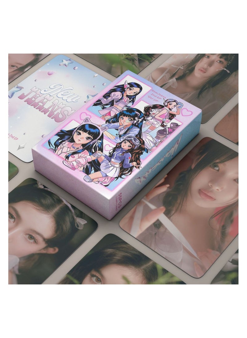 NIBEMINENT 55 قطعة بطاقات لومو Kpop NJZ GET UP لجمع الهدايا لمحبي المعجبين - Image 1