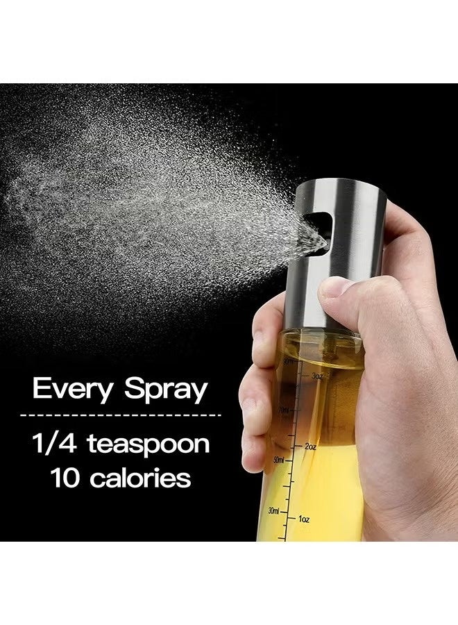 Trendify Oil Sprayer Bottle Set for Cooking – Reusable Spray Dispenser for BBQ, Salad, Baking & Air Fryer – Fine Mist Olive Oil Sprayer for Kitchen Use, BPA Free & Leak-Proof, 1 Oil Sprayer/Dispenser * 1 Cleaning Brush * 1 Oil Pasting Brush * 1 Funnel, 100 ml - Image 4