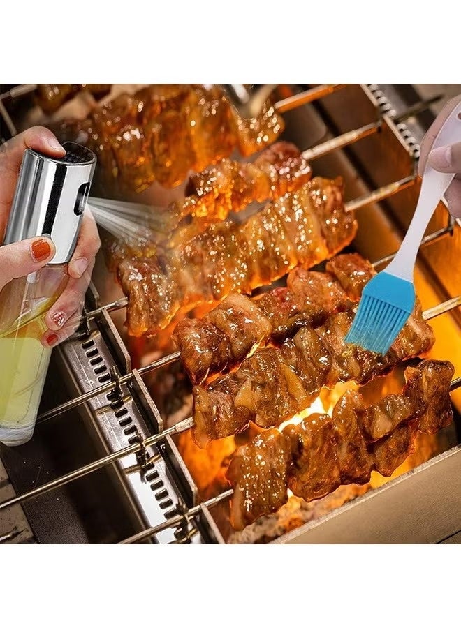 Trendify Oil Sprayer Bottle Set for Cooking – Reusable Spray Dispenser for BBQ, Salad, Baking & Air Fryer – Fine Mist Olive Oil Sprayer for Kitchen Use, BPA Free & Leak-Proof, 1 Oil Sprayer/Dispenser * 1 Cleaning Brush * 1 Oil Pasting Brush * 1 Funnel, 100 ml - Image 2