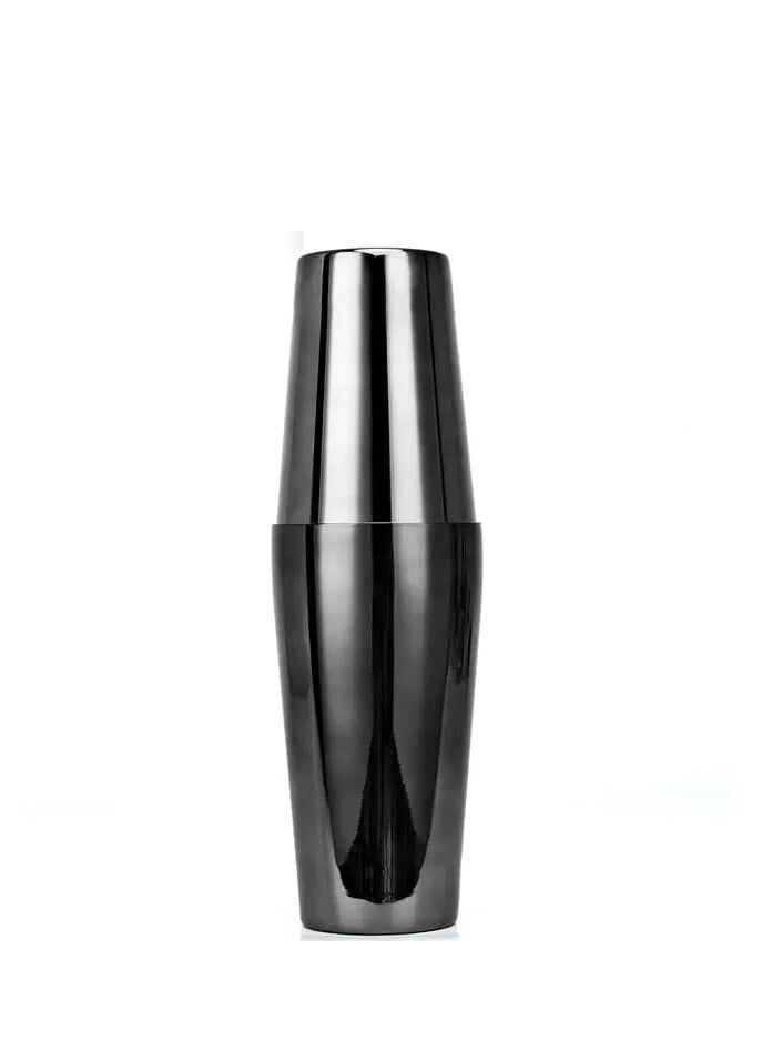 Liying Stainless Steel Boston Cocktail Shaker 750ml, Drink Mixer with Built-in Strainer for Mixing Drinks Margaritas (Black)  - Image 1