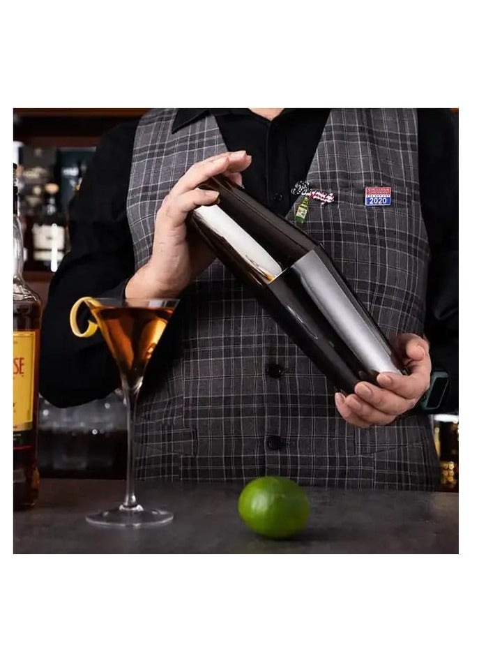 Liying Stainless Steel Boston Cocktail Shaker 750ml, Drink Mixer with Built-in Strainer for Mixing Drinks Margaritas (Black)  - Image 5