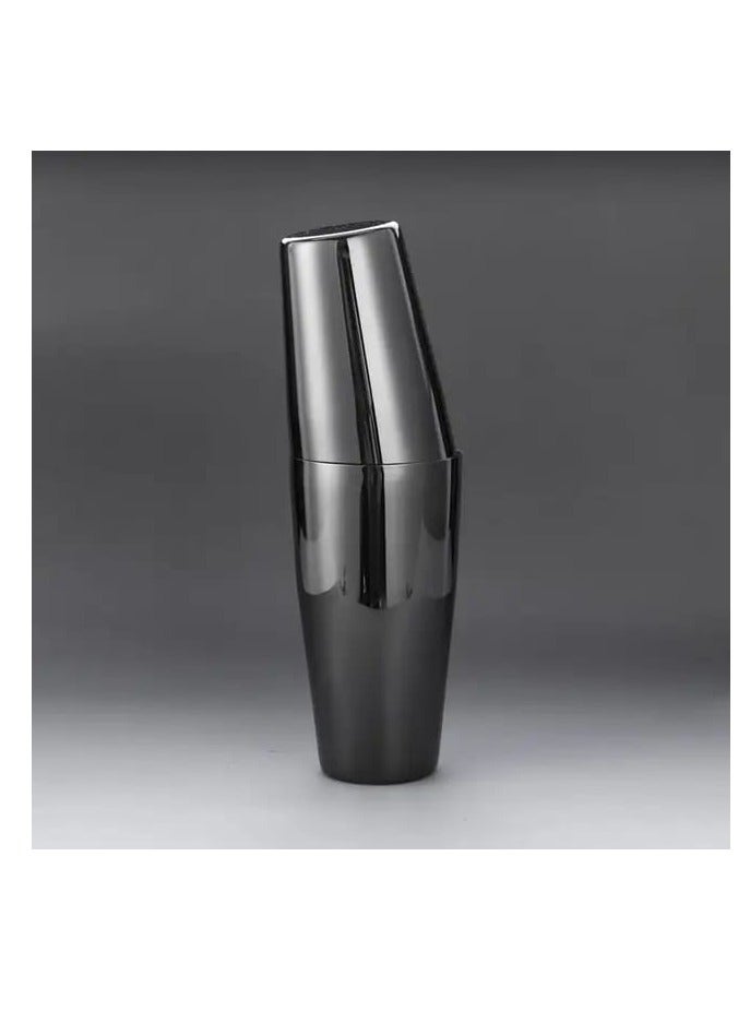 Liying Stainless Steel Boston Cocktail Shaker 750ml, Drink Mixer with Built-in Strainer for Mixing Drinks Margaritas (Black)  - Image 4