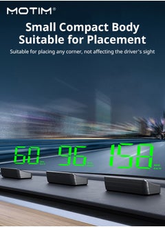 Motim Car HUD Head-Up Display GPS Universal, Satellite Speedometer Compass High-Definition Display Car Locator Suitable for All Models with Speed KM/H  - Image 5