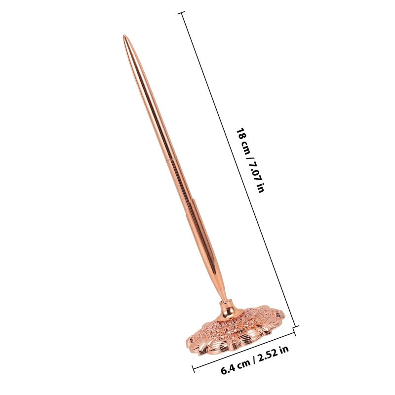 Gold Tone Metal Ballpoint Pen for Business Office Hotel Reception and Signature Use - Image 3