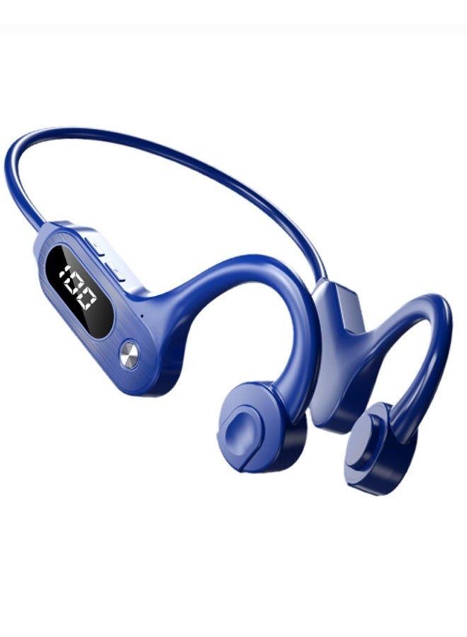 نيوترل سماعة بلوتوث مع خطاف للأذن، فتحة لبطاقة TF + مؤشر رقمي للبطارية + عمر بطارية طويل (أزرق) - Image 1