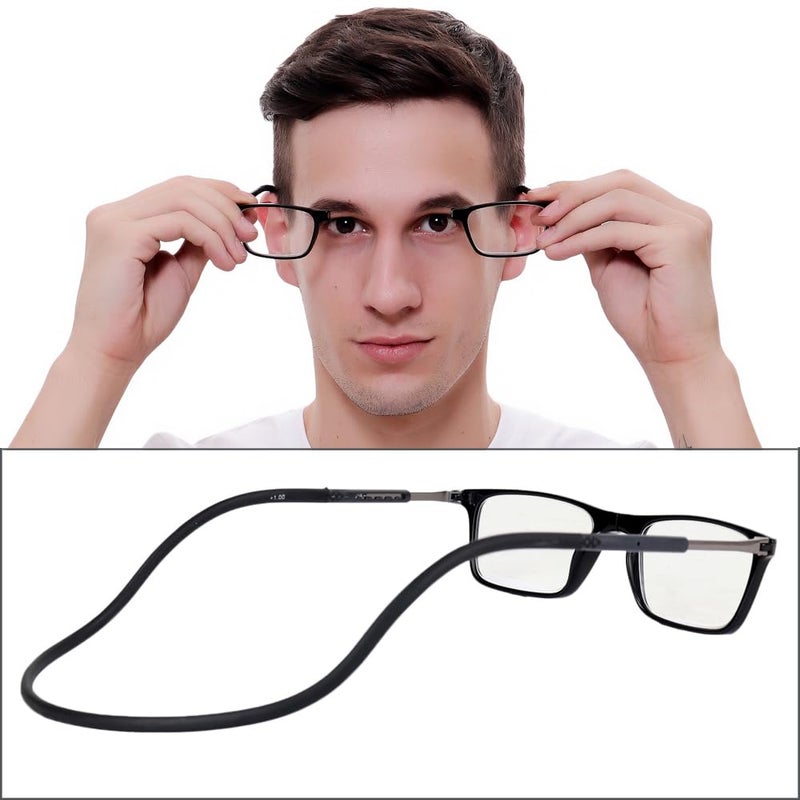 IRYZ EYEWEAR Magnetic Detachable Square Spectacles for Men & Women | Medium Size | Zero Power | Dummy Lens | Trendy Design, Comfortable Fit - Image 3