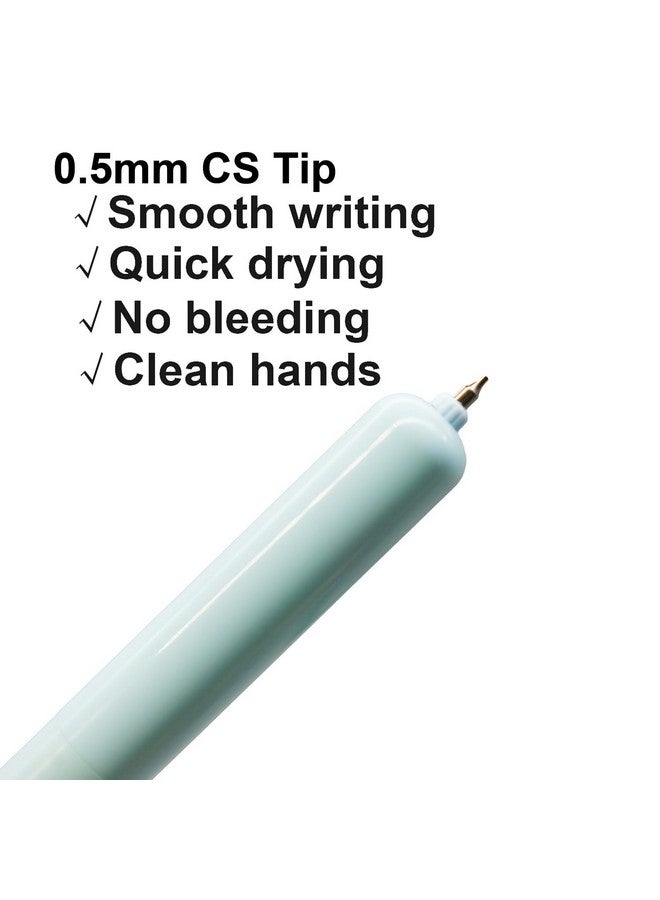 Maydahui 8 Pcs Retractable Short Round Pocket Size Gel Pens 4.9 Inch/12.5 Cm 8 Colors Tremor Parkinson Pens Hands Cramping Gel Pen Short Fat Pen Black Ink For Shcool Office Party  - Image 3