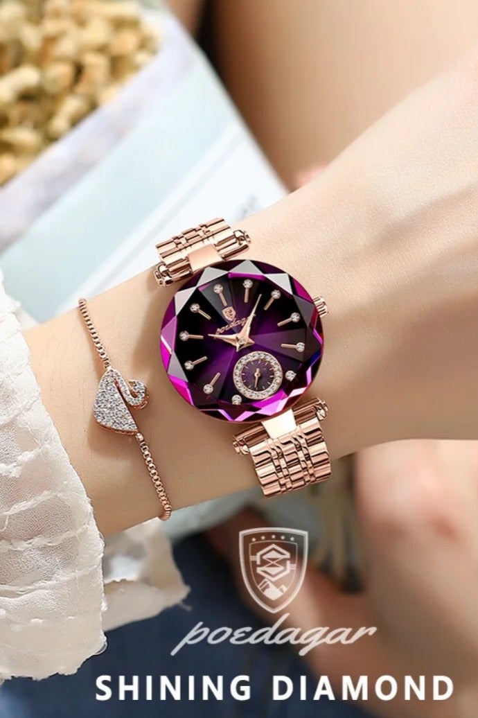 پوداجار مقاومة للماء النساء ساعة الكوارتز، النساء ساعات المعصم - Image 4