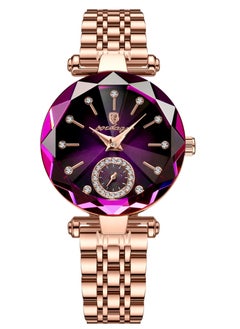 Rose gold purple surface steel belt model