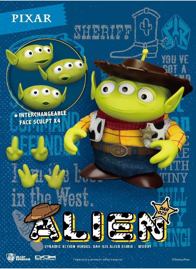 BEAST KINGDOM - Beast Kingdom Toy Story: Alien Remix Woody DAH-025 Dynamic 8ction Heroes Action Figure, Multicolor - Image 1