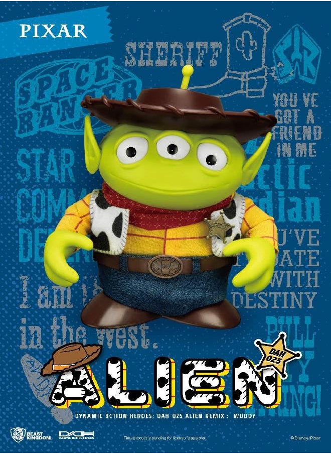 BEAST KINGDOM - Beast Kingdom Toy Story: Alien Remix Woody DAH-025 Dynamic 8ction Heroes Action Figure, Multicolor - Image 1