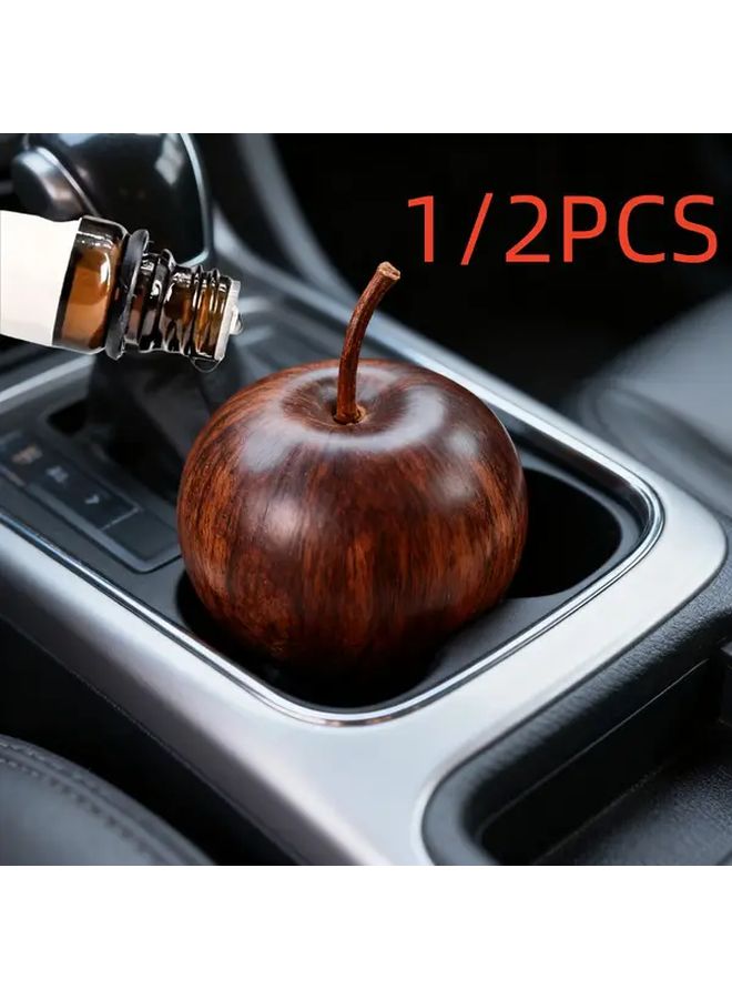 1 قطعة ناشر زيت عطري برائحة التفاح بحبيبات خشبية للسيارة والمنزل معطر للهواء - Image 1