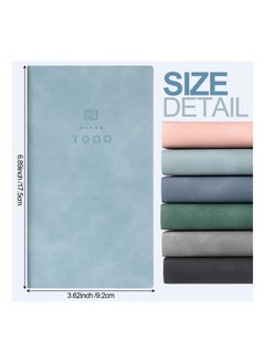 Excefore To Do List Notebook, 6 Pcs 196 Pages Soft Leather Pocket To Do List Notepad Checklist for Daily Plans School Supplies for High School Students Study Schedule Notebook  - Image 2