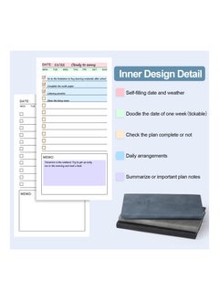 Excefore To Do List Notebook, 6 Pcs 196 Pages Soft Leather Pocket To Do List Notepad Checklist for Daily Plans School Supplies for High School Students Study Schedule Notebook  - Image 4