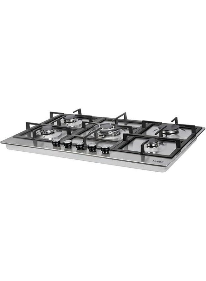 Hans 9710‑24 Built‑in Gas Hob – Stainless Steel – 90cm – 5 Burners - Image 2