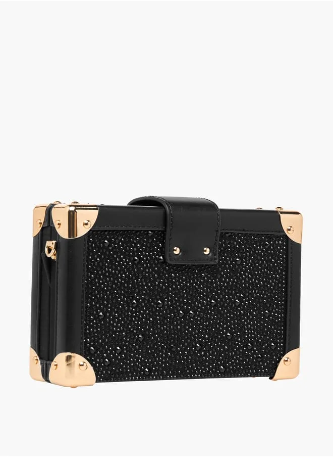 ELLE Women Embellished Crossbody Bag with Detachable Strap