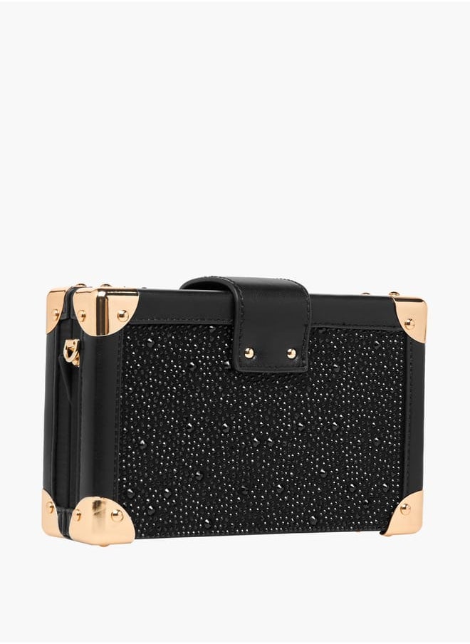 ELLE Women Embellished Crossbody Bag with Detachable Strap  - Image 3