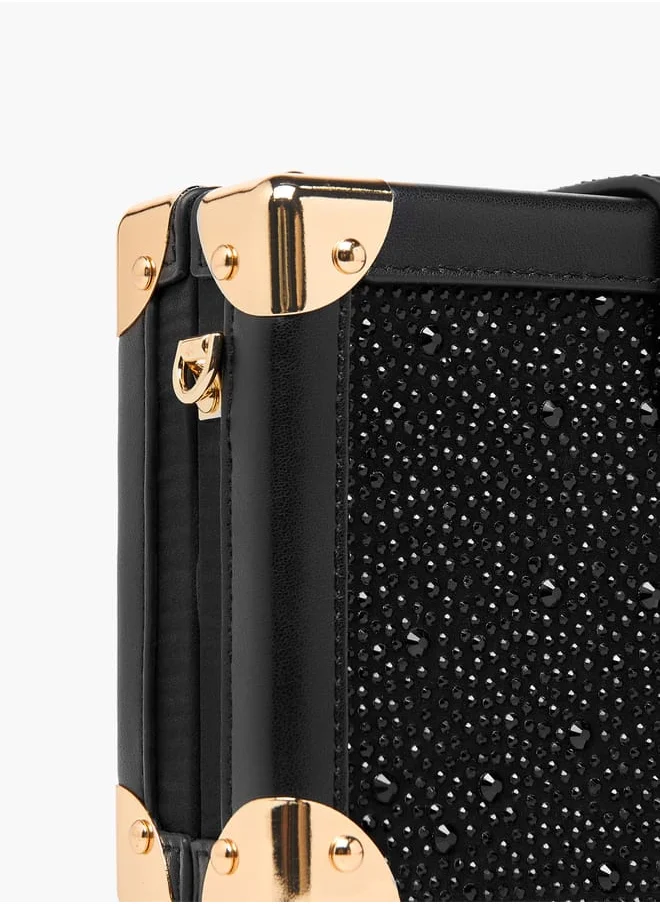 ELLE Women Embellished Crossbody Bag with Detachable Strap