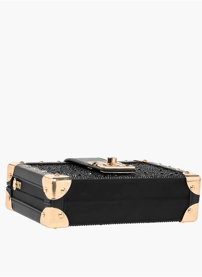 ELLE Women Embellished Crossbody Bag with Detachable Strap