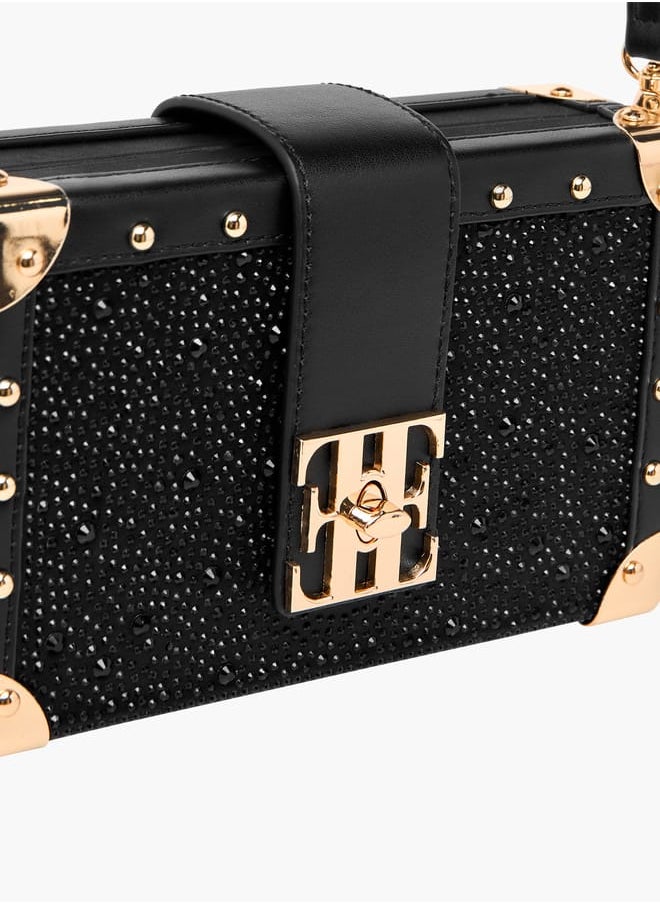 ELLE Women Embellished Crossbody Bag with Detachable Strap  - Image 4