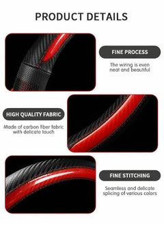 GROIC Steering Wheel Cover，Universal 38cm Steering Wheel Cover Great Grip with 3D Honeycomb Anti-Slip Design, Car Decoration Accessories,Automotive Supplies  - Image 4