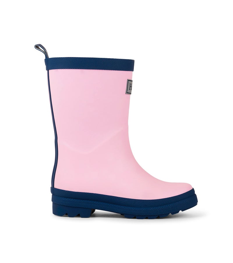 Hatley Unisex Kid's Solid Rain Boots, Pink & Navy, 7 Toddler - Image 3