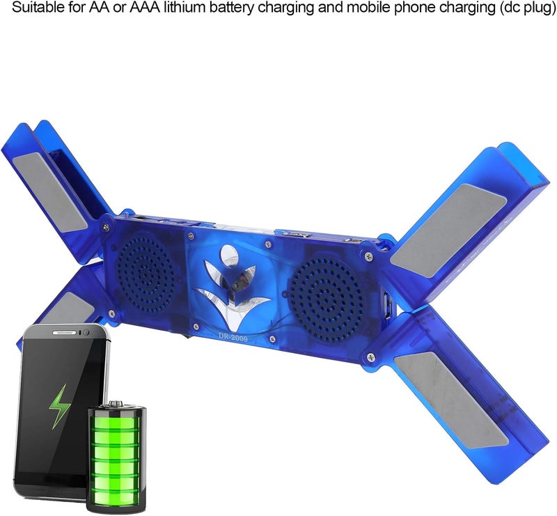 Laptop Cooling Pad 2 Fan Light - Emitting Foldable USB Portable Notebook Cooler Base DR - 2009, Blue LED Cooling Fan with Dual Speakers for 12-17 Inch Laptops - Image 5
