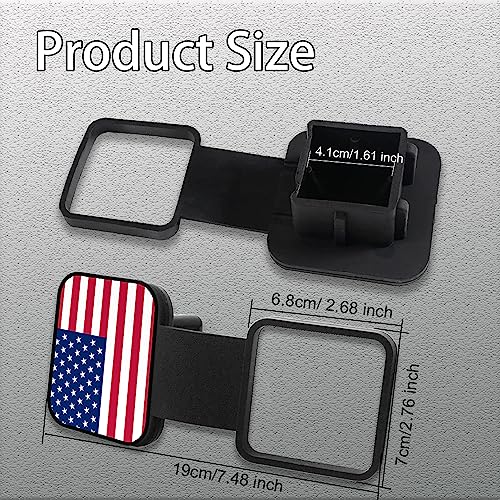 ASUBHA 2 Inch Hitch Cover, Trailer Hitch Cover Tube Plug Insert Fits 2 Inch Receivers Class 3 4 5 for Toyota Ford Jeep Chevrolet Nissan Dodge Ram Porsche Mercedes Benz Polaris Ranger ATV UTV Polaris - Image 2