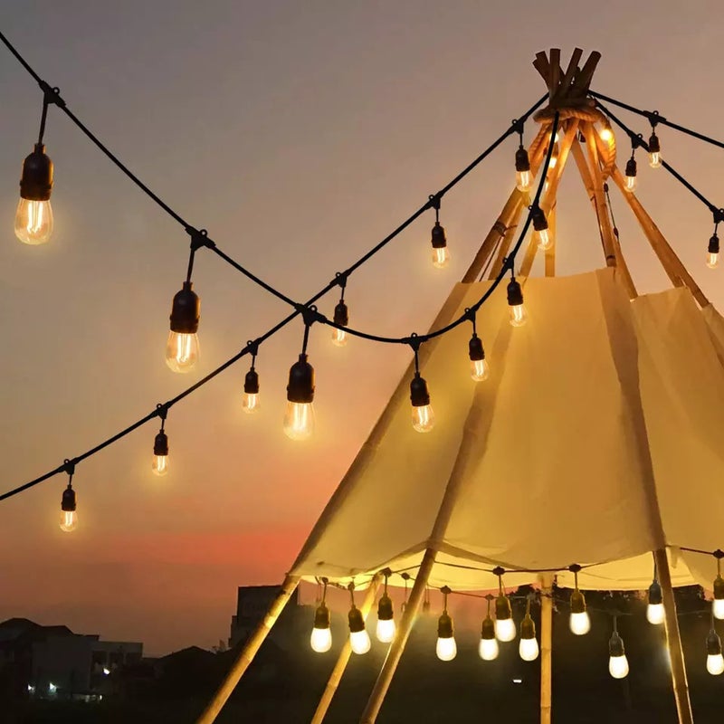 S14 Tungsten Lamp Outdoor Waterproof Horse Racing Lamp String Bulb Lamp Camping Lamp Tent Lamp Canopy Decorative Atmosphere Lamp - Image 3