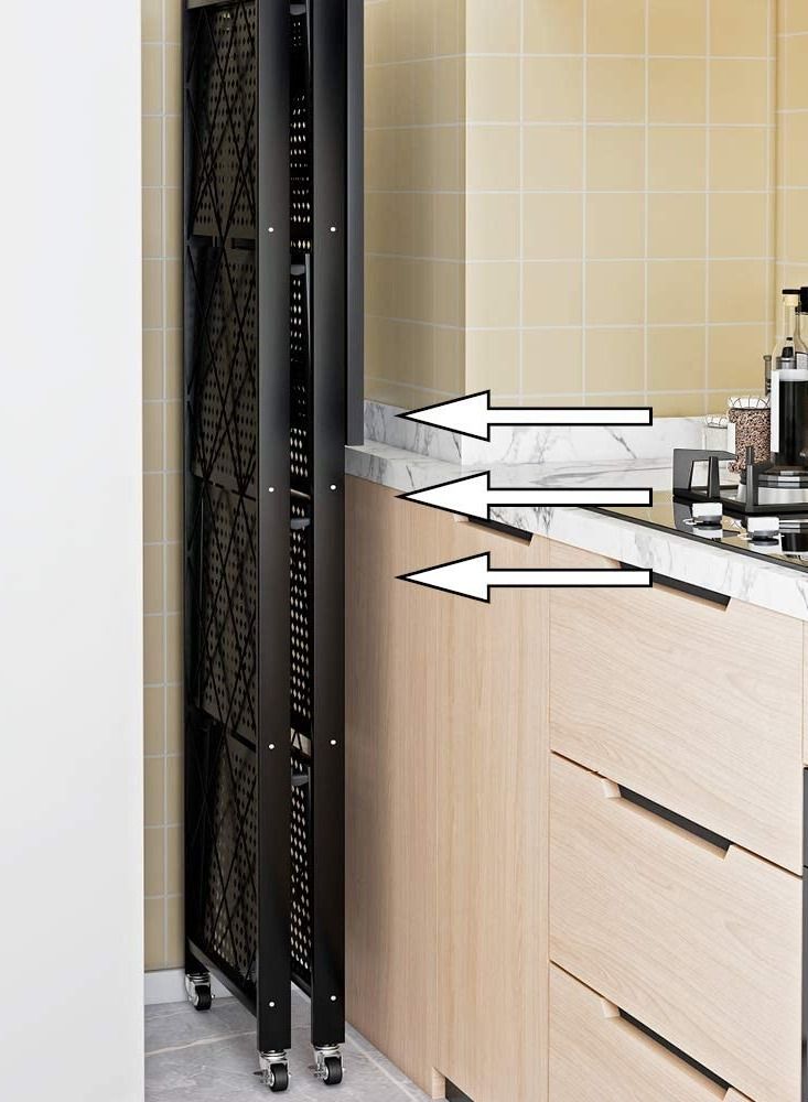 DubaiGallery Foldable Storage Shelves 5 Tier, Storage Racks Kitchen Cabinet, Shelf Storage Multipurpose Rack for Living Room Bedroom Kitchen Garage Easy Assembly 5-shelf - Image 4