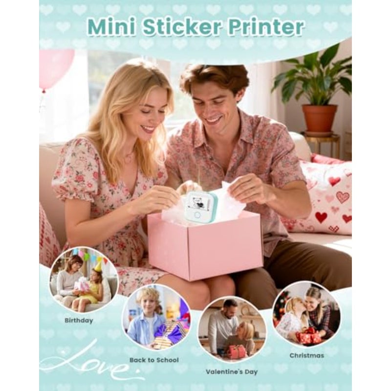 Label Maker Machine with Tape, D30 Mini Label Printer Wireless Labeler Machine with Bluetooth, Sticker Small Label Maker for Phone and Tablet, Portable Label Printer for Home, School, Officebaihuo - Image 3