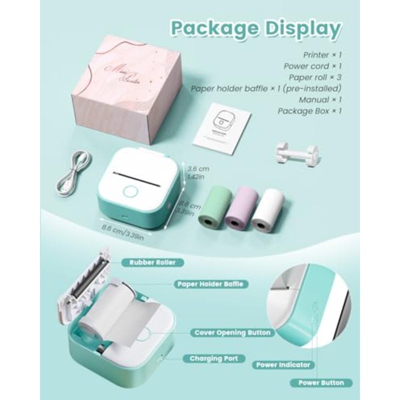 Label Maker Machine with Tape, D30 Mini Label Printer Wireless Labeler Machine with Bluetooth, Sticker Small Label Maker for Phone and Tablet, Portable Label Printer for Home, School, Officebaihuo - Image 4