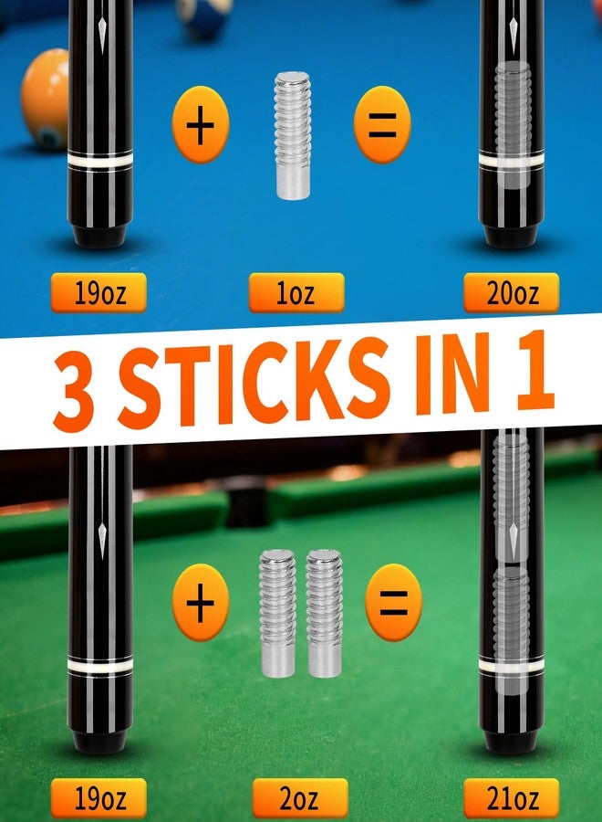 IIQ Pool Cues Stick,3 in 1 Adjustable Maple Pool Cue Stick Sets Cue Sticks 58 inch Pool Cues Adult Canadian Maple Wood Billiard Stick with Carry Case Joint Protective Cover - Image 2